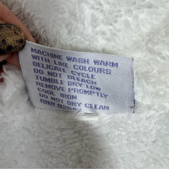 Bath & Body Works Robe Size Small/Medium 2000s White Fluffy Bathrobe Lounge - Picture 10 of 10